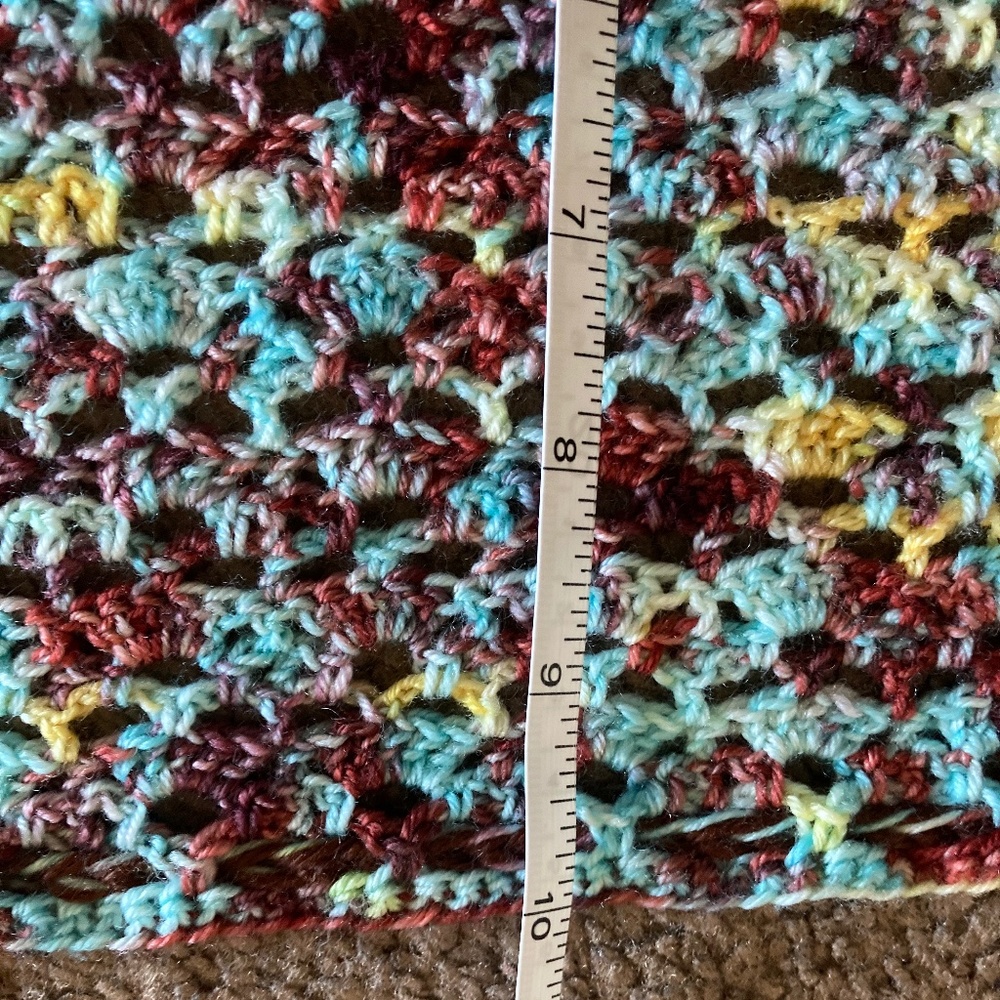 OOAK Crochet Tie Dye Mini Wrap Skirt Coverup Handmade - Picture 11 of 11